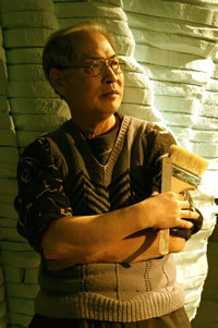 Professor Zhang bei der Arbeit