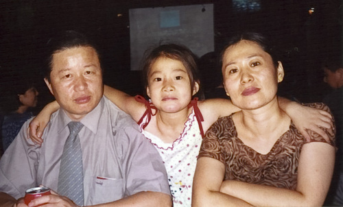 Gao Zhisheng mit seiner Tochter Gen Gege und seiner Frau Gen He. (Foto: DJY)