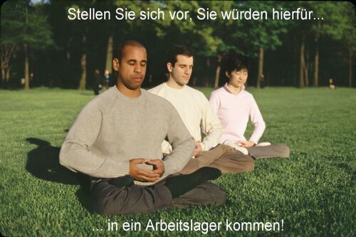 Stellen sie sich vor, Sie würden hierfür in ein Arbeitslager kommen!